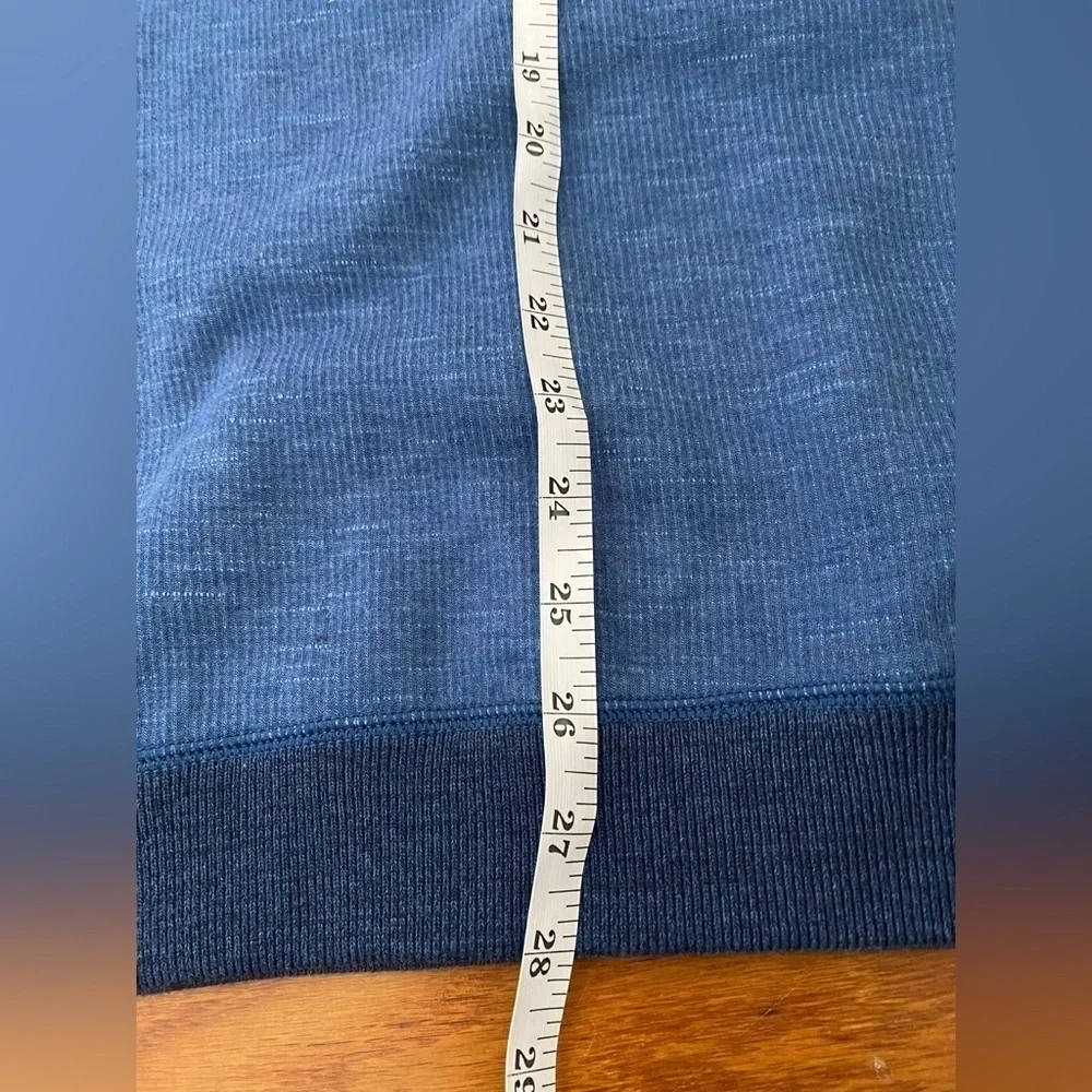 NWT Tommy Bahama Reversible Flipside Classic Half Zip, M, Dockside Blue Heather